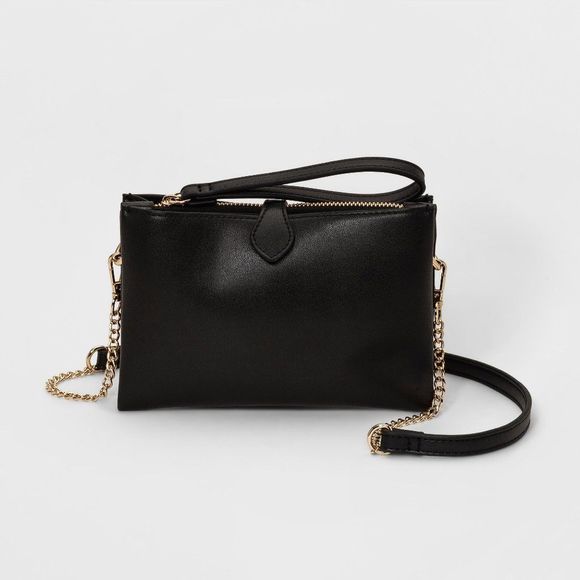 Womens Wristlet Crossbody Bag - A New Day™ Black - Picture 3 of 9